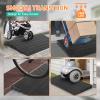 24"x42"x2.5" Rubber Threshold Ramp, 2.5" Rise Portable Wheelchair Ramp, 2500LBS Capacity for Wheelchairs, Stairs Steps Home Pets Doorways, with 3 Channels Cord Cover view 2