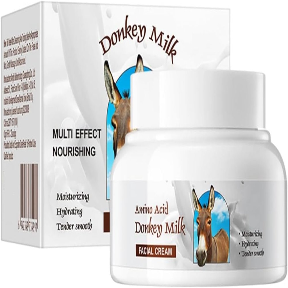 Donkey Milk Cream,Moisturizing and Rejuvenating Cream,Skincare Anti Ageing Lotion,Reduces Dullness and Blemishes,for All Skin Types