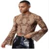 Aiihoo Adult Men Cropped Tee Tops Underwear Sports Gym Vest Cropped Shirts Male Holiday Undershirt Brown L view 2