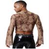 Aiihoo Adult Men Cropped Tee Tops Underwear Sports Gym Vest Cropped Shirts Male Holiday Undershirt Brown L view 4