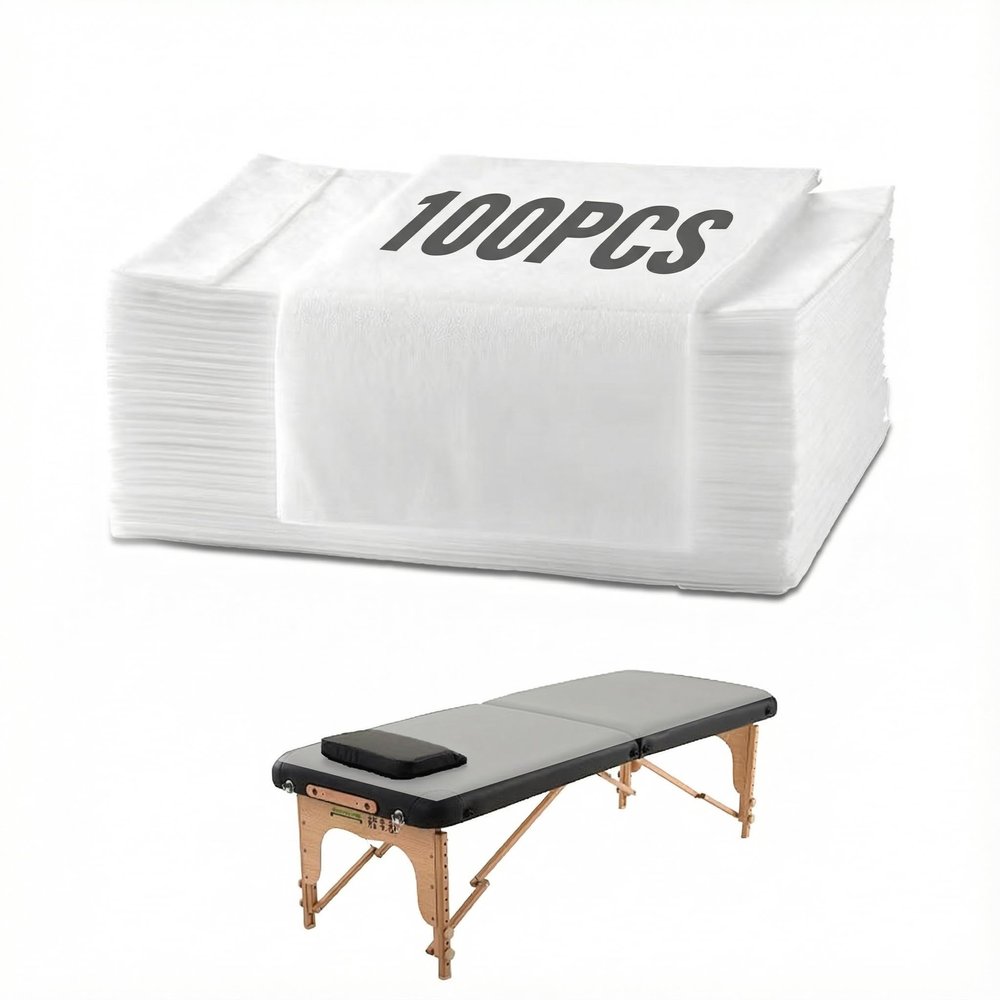 100Pcs Disposable Bed Sheets 80x180cm: Non Woven Massage Bed Sheet Disposable Massage Spa Sheets for Beauty Salon Spa Massage Hotels Beautician