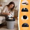 20L Biodegradable Food Waste Bags, 100Pcs Compostable Food Waste Garbage Bags, Compostable Compost Caddy Liners, Recycled Degradable Rubbish Garbage Trash Bags for Kitchen Office(60 x 50 cm, Black) view 3