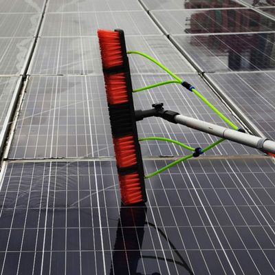 LISHEUK Window Cleaning Pole, Window Cleaning Brush Equipment, Window Cleaner Kit, Water/Hose Fed Pole, Cleaning Photovoltaic and Solar Panels/12M Rod/30Cm Brush Head