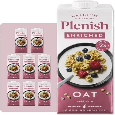 Plenish Organic Enriched Oat Milk 1L (Pack of 8)
