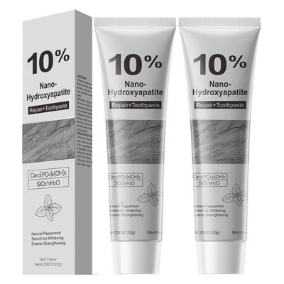 10% Nano Hydroxyapatite Toothpaste for Enamel Protection, Remineralizing Toothpaste, Hydroxyapatite Teeth Whitening Toothpastes, Reduces Sensitivity, Mint Fresh Breath for Adult, Kids (2)