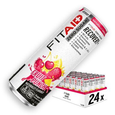 FITAID Fruit Punch Zero - Clean Sugar Free Electrolyte Drink, 24x355ml