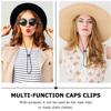 FOMIYES 2pcs Adjustable Anti-lost Caps Strap Hat Clips Outdoor Hat Accessory Brown for Travel Hiking Cycling Sports view 4