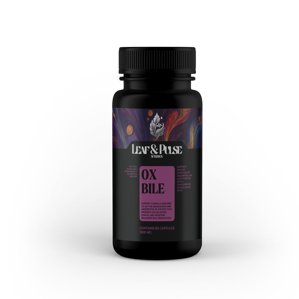 Ox Bile 1000 mg 60 Capsules | Premium Bile Salts Complex | Supports Fat Digestion & Nutrient Absorption | Gallbladder & Liver Function Supplement | UK Made