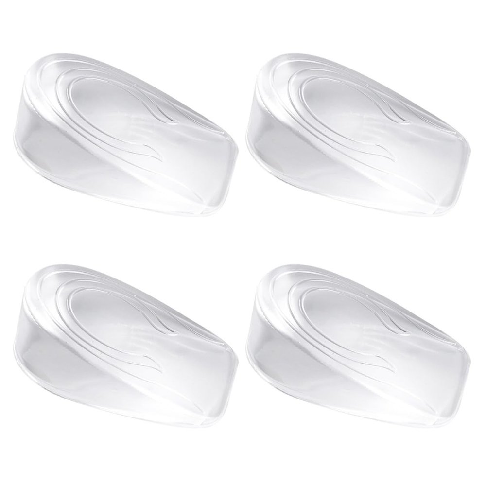 Veemoon 2 Pairs Gel Shoe Lift Insoles for Men, Invisible Height Increasing Heel Cushions, Washable and Non-Slip Inserts for Heels, Comfortable Height Boosting Shoe Inserts