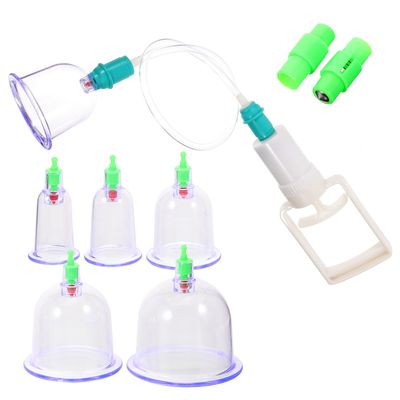 Abaodam Vacuum Cupping Set for Home Use, Thickened Plastic Cupping Cups Massage Therapy Tool to Improve Blood Flow, for Relaxation and Muscle Relief