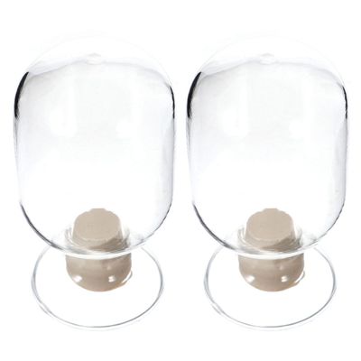 DECOMELODY Match Holder Bottles Matchstick Cloche Jars 125ml 2pcs Thickened Texture Glass Multifunctional Decorative Storage for Home Fireplace