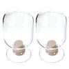 DECOMELODY Match Holder Bottles Matchstick Cloche Jars 125ml 2pcs Thickened Texture Glass Multifunctional Decorative Storage for Home Fireplace view 1