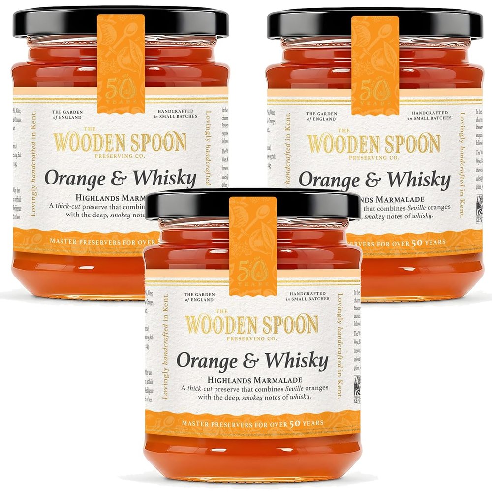 The Wooden Spoon Preserving Company - 'Highlands' Orange & Whisky Marmalade - 340g - Pack of 3