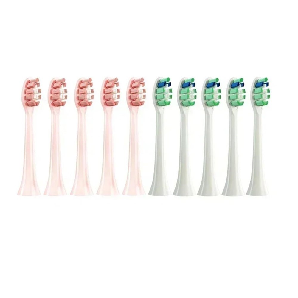 10PCS Replacement Brush Heads for HX6930 HX6064 Sonic Electric Toothbrush Vacuum Soft(5White5Pink)