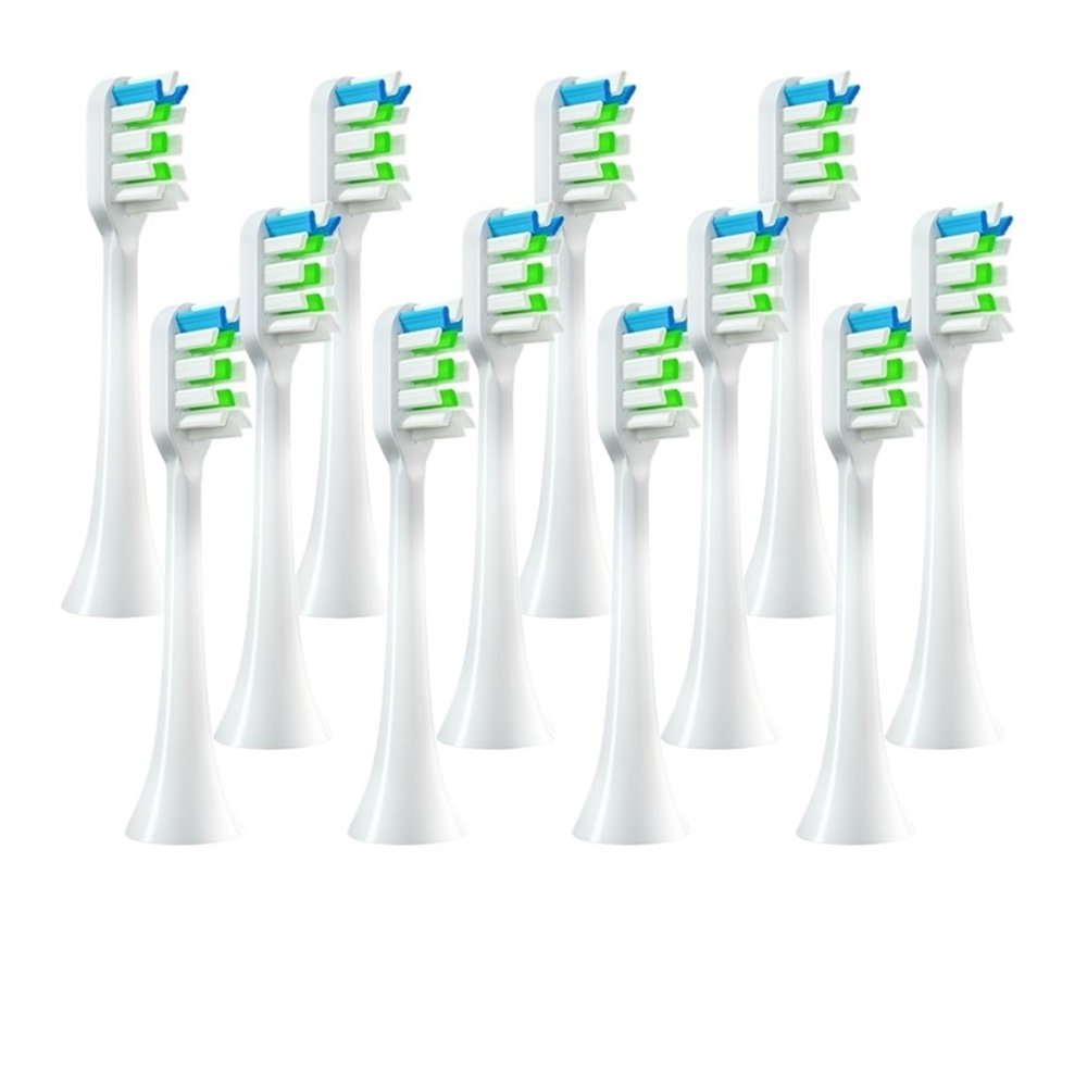 12PCS Replacement Brush HeadsCompatibility for SOOCAS X3/X3U/X5 Electric Toothbrush Vacuum Cleaning Bristle Nozzles(12White)