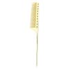 Xiuganpo Professional Aluminum Metal Hair Styling Comb for Men and Women with Serrated Comb Finger Design for Hairdressing, Available in Gold, Silver, Rose Red or Black (Gold) view 1