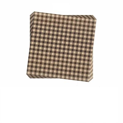 FAYADA Wax Paper Sheets for Food, Sandwich Wrap Paper, Waterproof Oil-Proof Picnic Basket Liners, Coffee-Colored Checkered Print, Kitchen and BBQ Use (Coffee, 5.95.9 in)