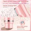 2 in 1 Hair Remover for Women with LED Display - 2026 Waterproof IPX7 Rechargeable Electric Body Trimmer - Great for Face, Armpits, Legs and Bikini Area (Pink) view 2