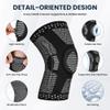 Fefod Knee Support Brace, Knee Compression Sleeve for Men Women with Patella Gel Pads & Side Stabilizers, Adjustable Knee Brace for Knee Pain Relief, Arthritis, Meniscus Tear, ACL, MCL, Running view 3