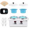 Double Wax Warmer for Hair Removal with Silicone Pot Liners view 1