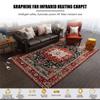 Graphene Heated Carpet MatVelvet Electric Floor Warmer with Thermostat & Timer 31.5"x47.2" Area Rug for Indoor Use Under Desk Heating Pad Foot Warmer view 2