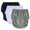 Adult Leakproof Underwear for Incontinence, Washable Reusable Adult Nappy Cover, Elastic Waistband, TPU Plastic Pants Diaper Cover Unisex 3PcsOption A,M view 1