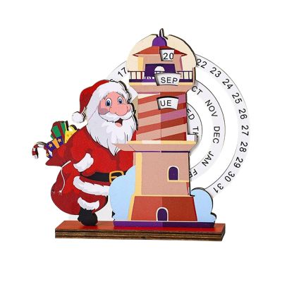 Limtula Christmas Arrival Calendar Wooden Clock Deck With Number Hurdles For Family Celebrations Christmas Clock Calendar