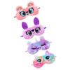 TEHAUX 4pcs Cartoon Plush Eye Mask Set with Owl, Unicorn, Rainbow Cat, and Bear, Comfortable Sleep Blindfold for Travel and Nap, Lovely Shading Eye Cover view 1