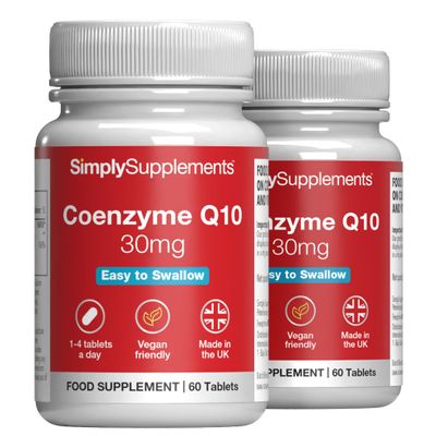 Coenzyme Q10 30mg | 120 Vegan Tablets | Up to 4 Months' Supply