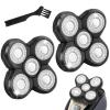 2 Pack Replacement Blades for Freebird Head Shaver | 5-Blade Electric Razor Refills for Bald Men Freedom Grooming + 1 Cleaning Brush view 1