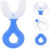 U Shape Toothbrush Manual Silicone Baby Toothbrush Mouth Mounted Oral Care Cleaning Tool BlueDurability view 4