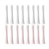 16PCS Compatibility for XIAOMI MIJIA T100 Replacement Brush Heads Sonic Electric Toothbrush Vacuum Soft Bristle(8White 8Pink) view 1