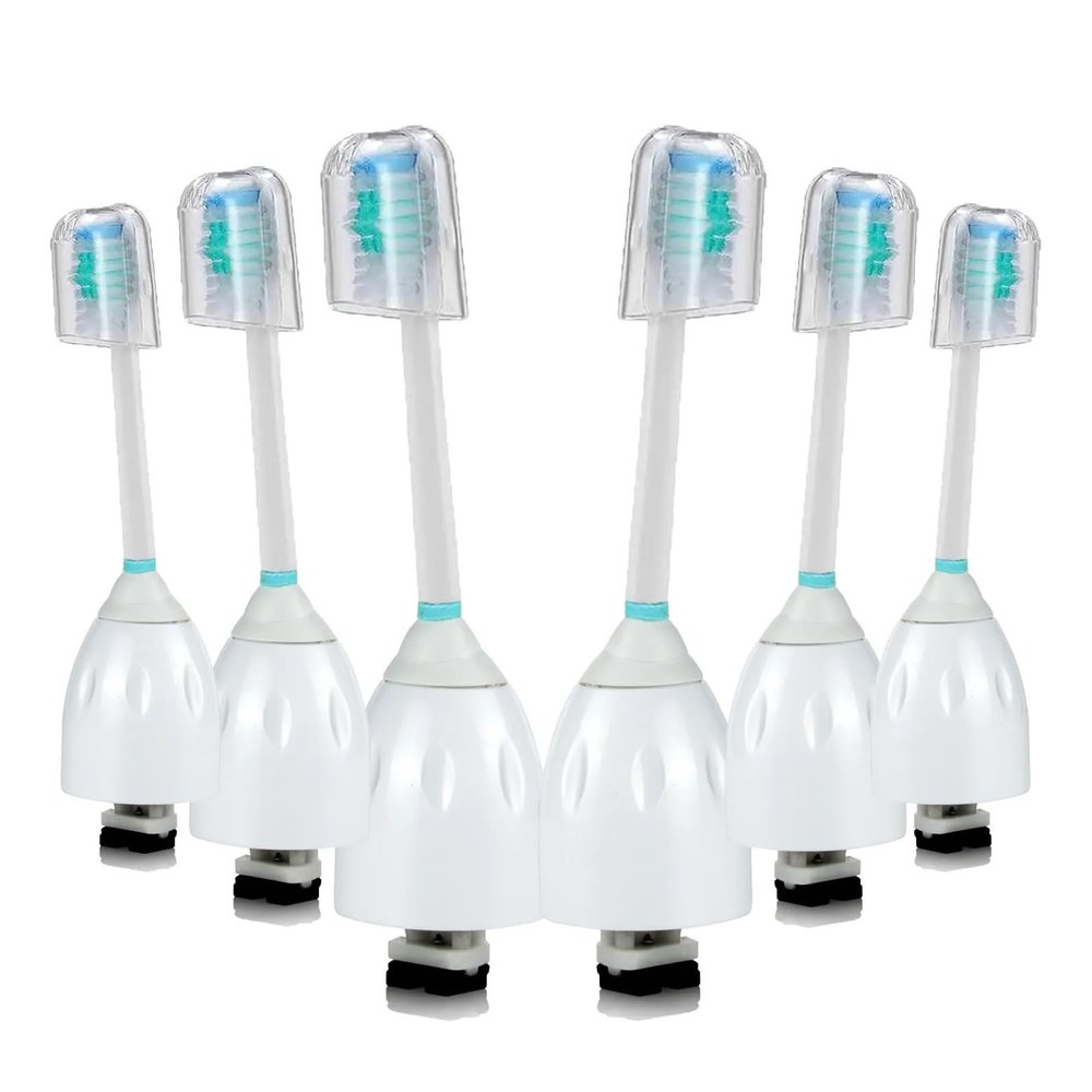 4/6 Pack Replacement Toothbrush Heads Compatibility for Philips Sonicare for HX7022/66 with Hygienic Caps(6pcs)