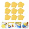 BIUDECO 100pcs Yellow Checkered Snack Mat Paper Greaseproof and Oil-Absorbing Sandwich Wrapping Paper for Restaurants and Family Kitchens view 4
