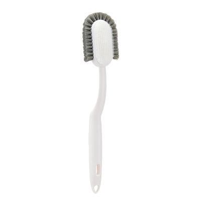 VICASKY Long-handled Plastic Cleaning Brush for Shoes and Bathroom with Nonslip Handle and Easy to Store Design, Effective for Washing Sneakers and Cleaning Awkward Places