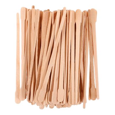 Gatuida 100PCS Single Use Wooden Wax Sticks Oval Body Hair Removal Wax Applicators for Nose, Eyebrow, and Personal Care Waxing Spa and Home Use