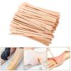 Gatuida 100PCS Single Use Wooden Wax Sticks Oval Body Hair Removal Wax Applicators for Nose, Eyebrow, and Personal Care Waxing Spa and Home Use view 3