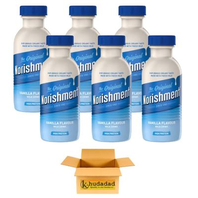 The Original Nurishment Milk Drink Variety Pack Multi Flavours Ready-to-Drink 330ml Bottles, Pack of 6 (Vanilla Flavour)