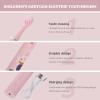 BAZEITFLOW Cartoon Electric Toothbrush Rechargeable for Deep Cleaning Gentle Gums Pink Portable Household Toothbrush view 2