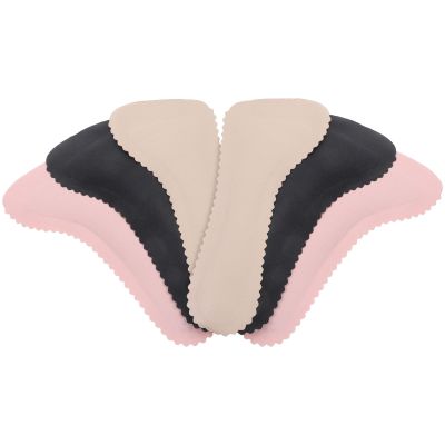 GARVALON 3 Pairs Self-Adhesive Pigskin Heel Cushion Pads, Thin Anti-Skid Shoe Inserts for High Heels, Comfortable Foot Care Inserts for Loose Shoes