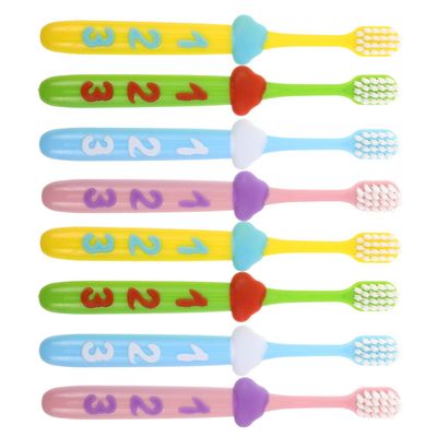 VICASKY 2 Sets Boy Girl Toothbrush Boy Girl Soft Bristles Gentle Cleaning and Toothbrush Number Handle for Ages