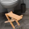 Beaupretty Folding Toilet Stepping Stool and Comfortable Usage Experience 2pcs Made of Bamboo with Strong Load-Bearing Ability Simple Design Footstool for Toilet, for Daily Use at Home view 4