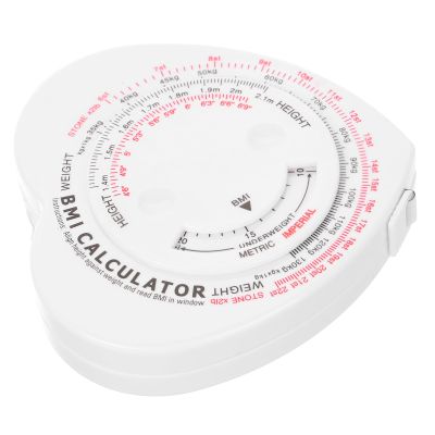 Ciieeo Heart-Shaped Retractable BMI Measuring Tape 1.5M Soft Waist and Body Fat Measurement Tool Portable Body Measurement Tape for Fitness and Health Tracking