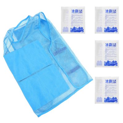 YARNOW Ice Pack Cooling Vest for Men Summer Outdoor Activities Ice Cooling Waistcoat Pockets for Construction Workers and Athletes