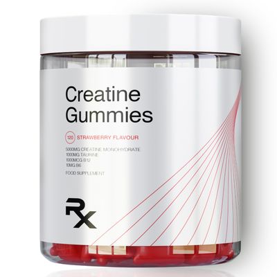 Creatine Gummies 5000mg Chewable Creatine Supplement 1 Month Supply for Men and Women. Plus B12, B6 & Taurine. 120 Sugar Free & Vegan Creatine Monohydrate Gummies (120 Count, Strawberry)
