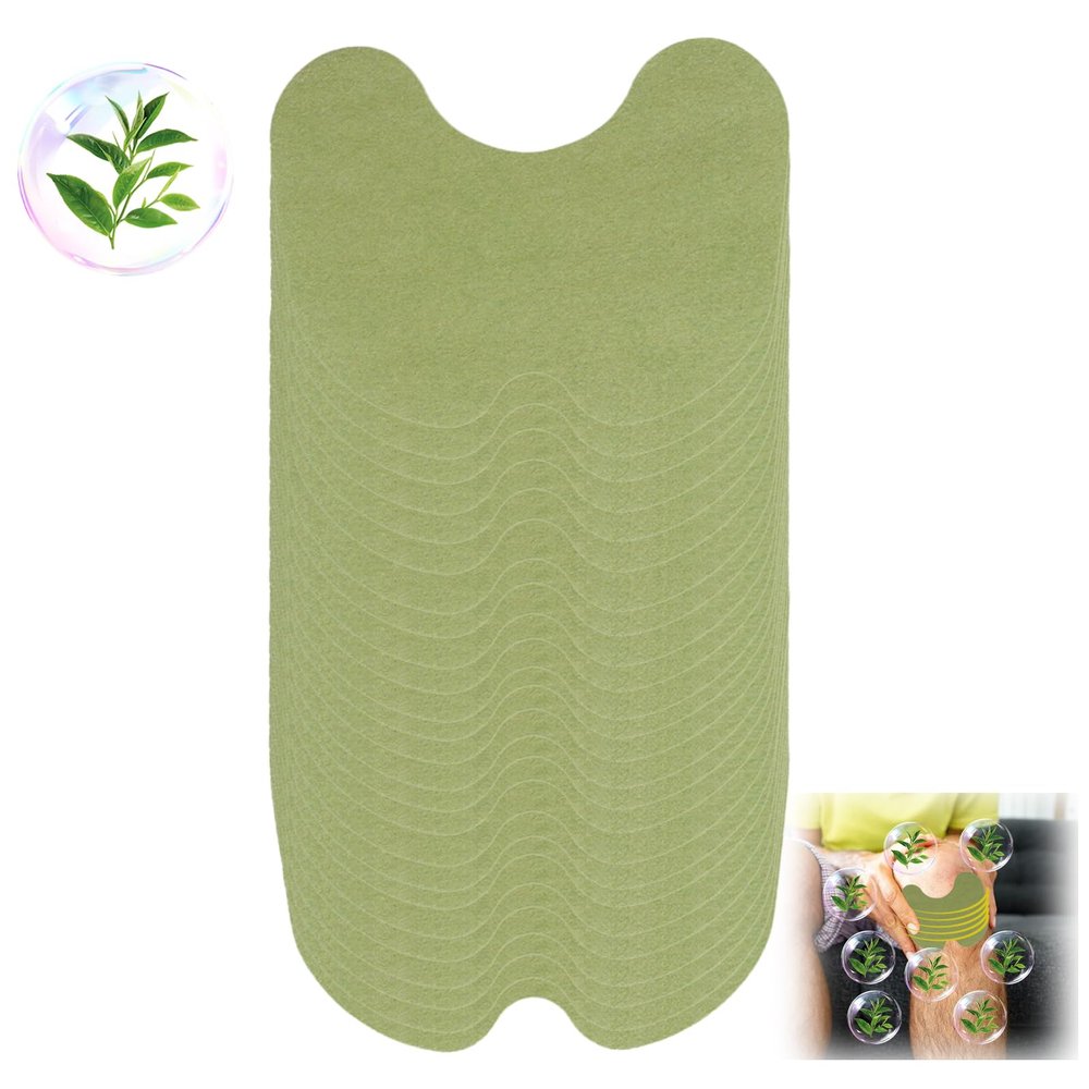 100PCS Knee Pain Relief Patches Wormwood Herbal Heat Pain Relief Patches for Joints, Muscle and Back, Natural Knee Patches for Pain Relief, Long-Lasting Knee Relief Patch for Arthritis and Fatigue