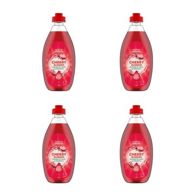 Bizzal Sainsbury's Cherry Blossom Washing Up Liquid, Tough on Grease, 500ml, 4 Pack
