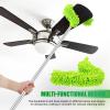 HOLIDYOYO Ceiling Fan Duster with Extendable Aluminium Pole Detachable Brush Heads for High Ceiling Cleaning Dust Brush for Cobweb Removal and Fan Blade Maintenance view 3