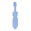 OVAQUIXI Baby Silicone Molar Toothbrush, Soft Bright Colors, Soothes Gums for Babies, 2 in 1 for Oral Hygiene. Material: Silicone (Blue) view 1