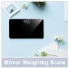 VALICLUD Portable Rechargeable Digital Weight Scale for Women, Mini Mirror Surface Electronic Body Weight Scale 25x14cm for Home, Office, and Travel Use view 3